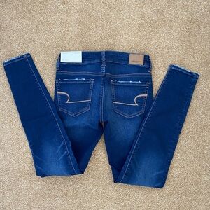American Eagle Jeggings dark wash skinny jeans size 0 NWT! Low rise